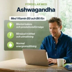 4 HIM & HER Ashwagandha 90 kapslar - rotextrakt med B5 & B6