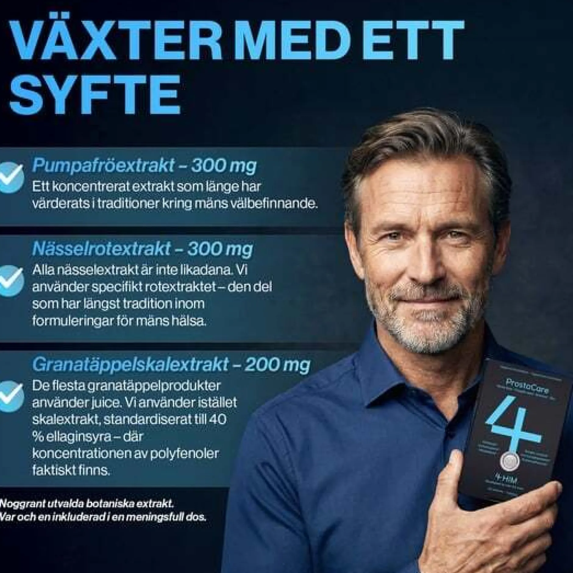 4Him ProstaCare Kosttillskott 60 tabletter