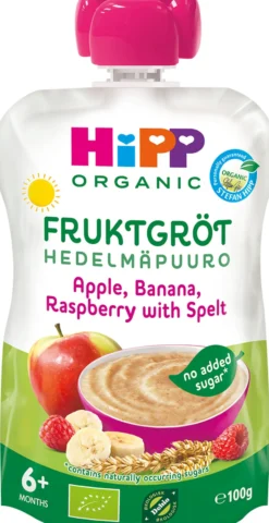 HiPP Klämmis Gröt Äpple Banan & Hallon 100g