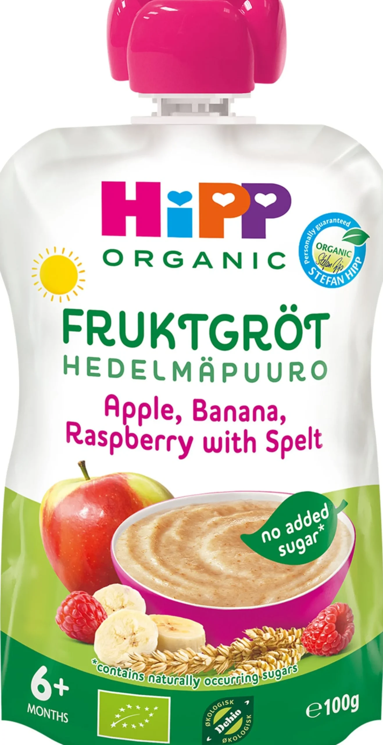 HiPP Klämmis Gröt Äpple Banan & Hallon 100g