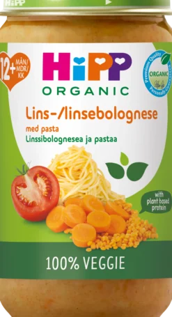 Hipp Linsbolognese med Pasta 12 månader 250 g