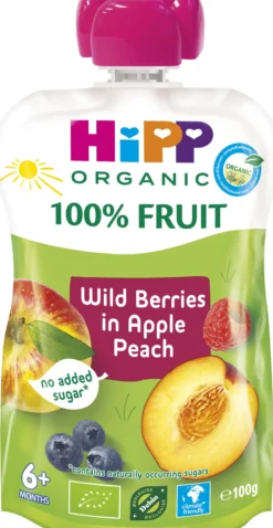 HiPP Smoothie Äpple Persika Blåbär & Hallon 100 g