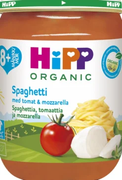 HiPP Spagetti, tomat och mozzarella 8+ månader 190g
