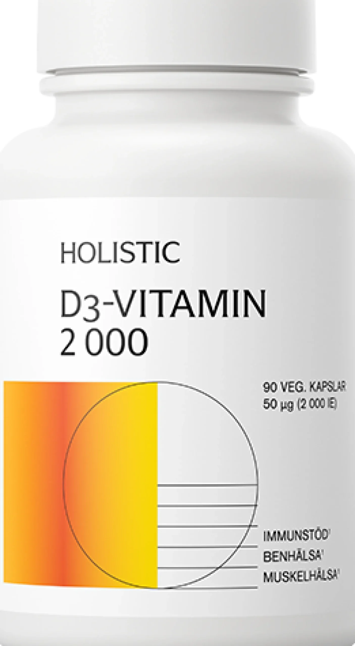 HolisticD3-vitamin 2000IE (50 µg) 90 vegetabiliska kapslar