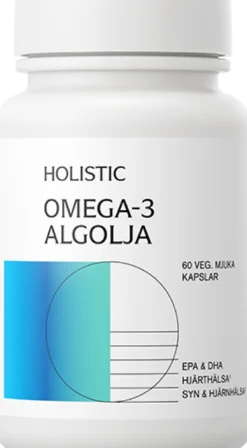 Holistic Omega-3 Vegan Algolja 60 vegetabiliska mjuka kapslar