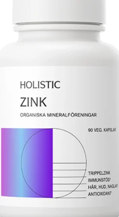 Holistic Zink Komplex 25mg 90 vegetabiliska kapslar