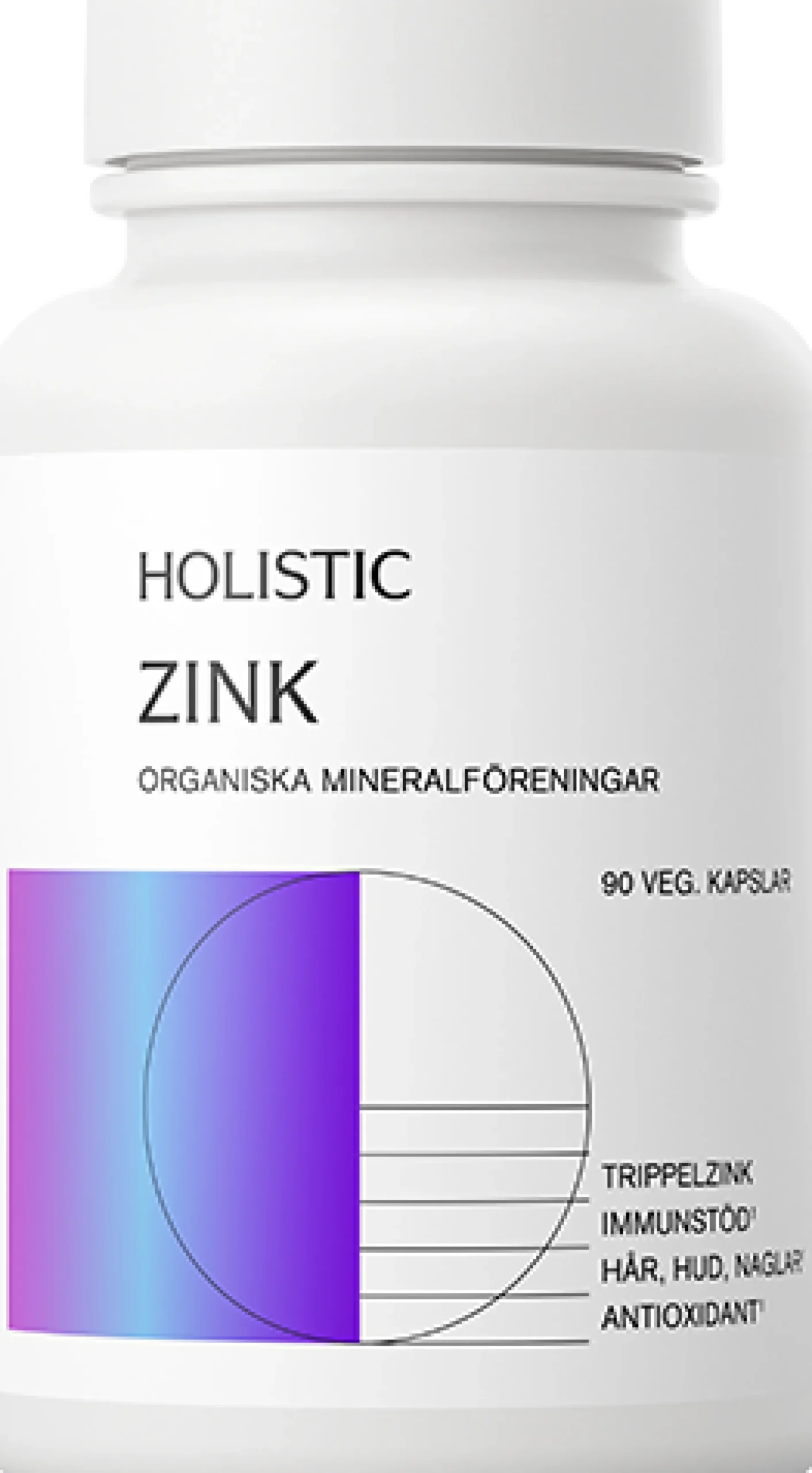 Holistic Zink Komplex 25mg 90 vegetabiliska kapslar