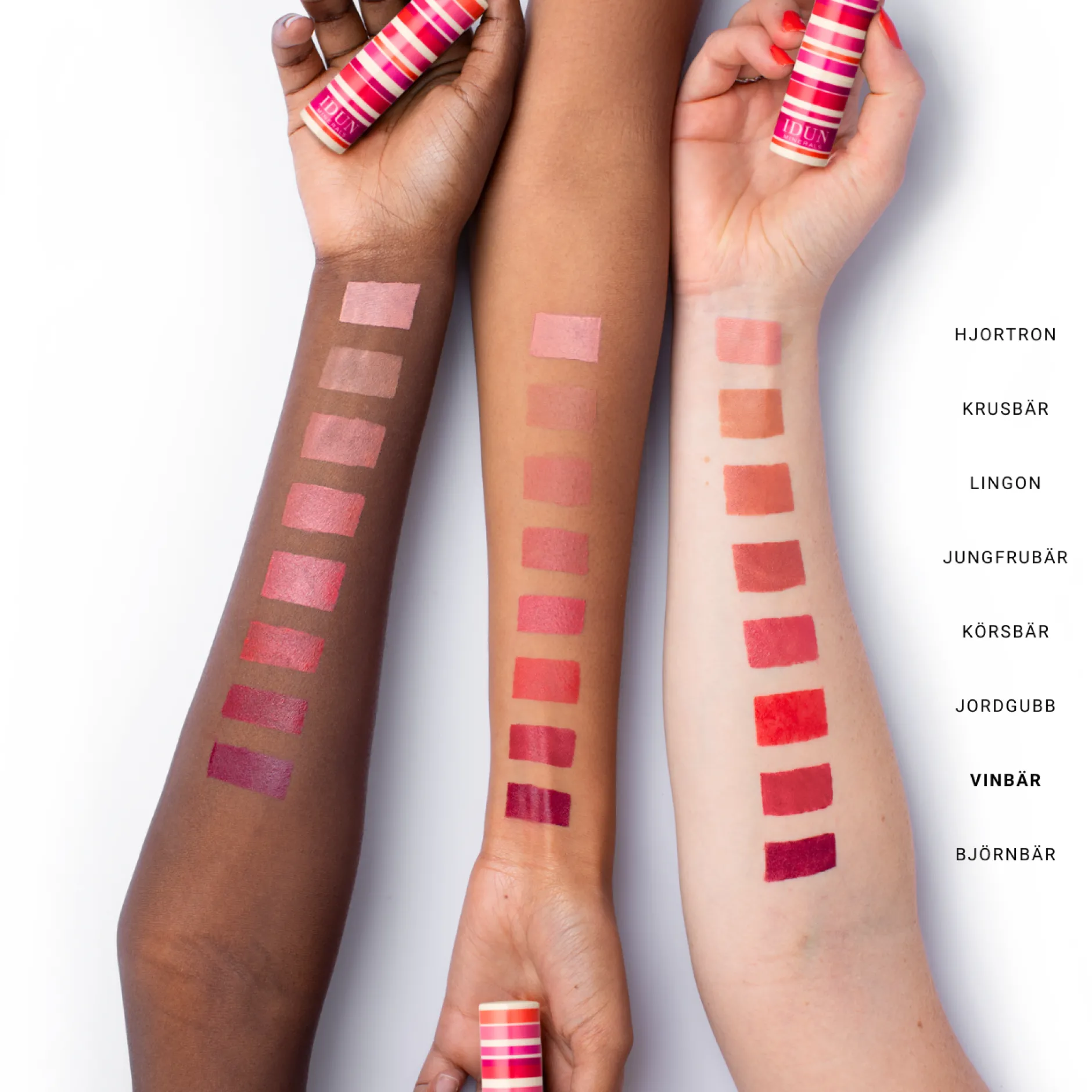IDUN Minerals Matte Lipstick Vinbär Umber Red 4 g