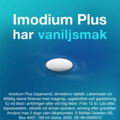 Imodium Plus 2mg/125mg tabletter, 12st
