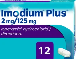 Imodium Plus 2mg/125mg tabletter, 12st