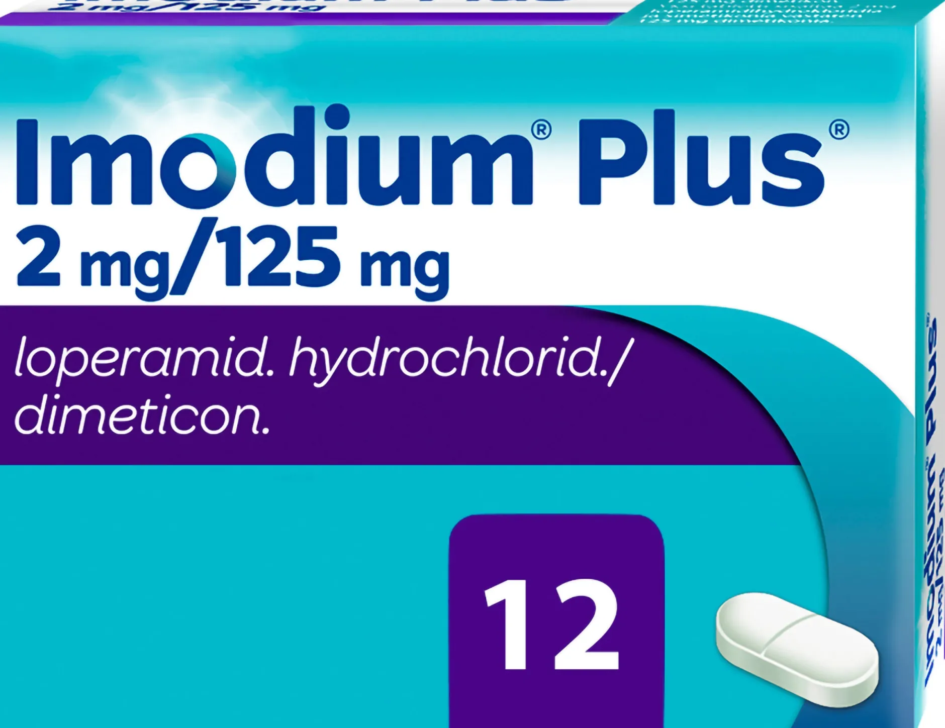 Imodium Plus 2mg/125mg tabletter, 12st