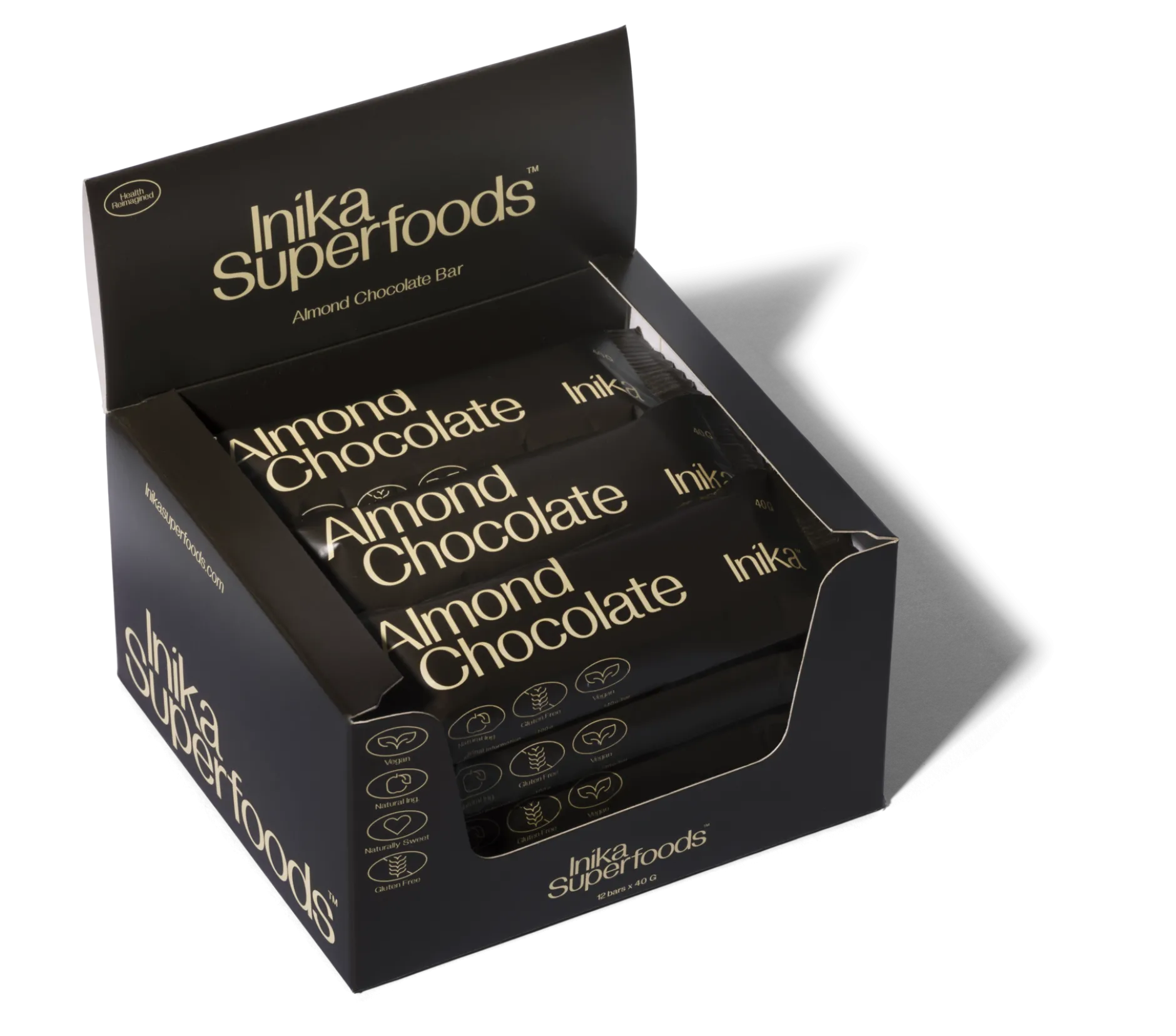 Inika Superfoods Almond Chocolate Bar 12-pack