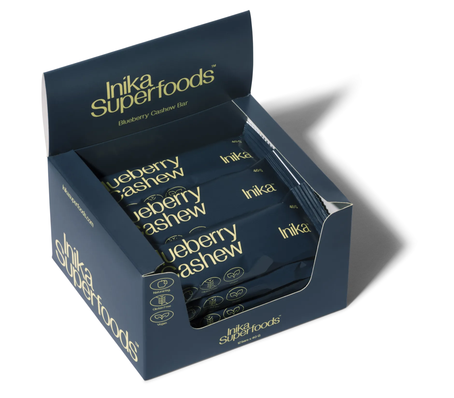 Inika Superfoods Blueberry Cashew Bar 12-pack