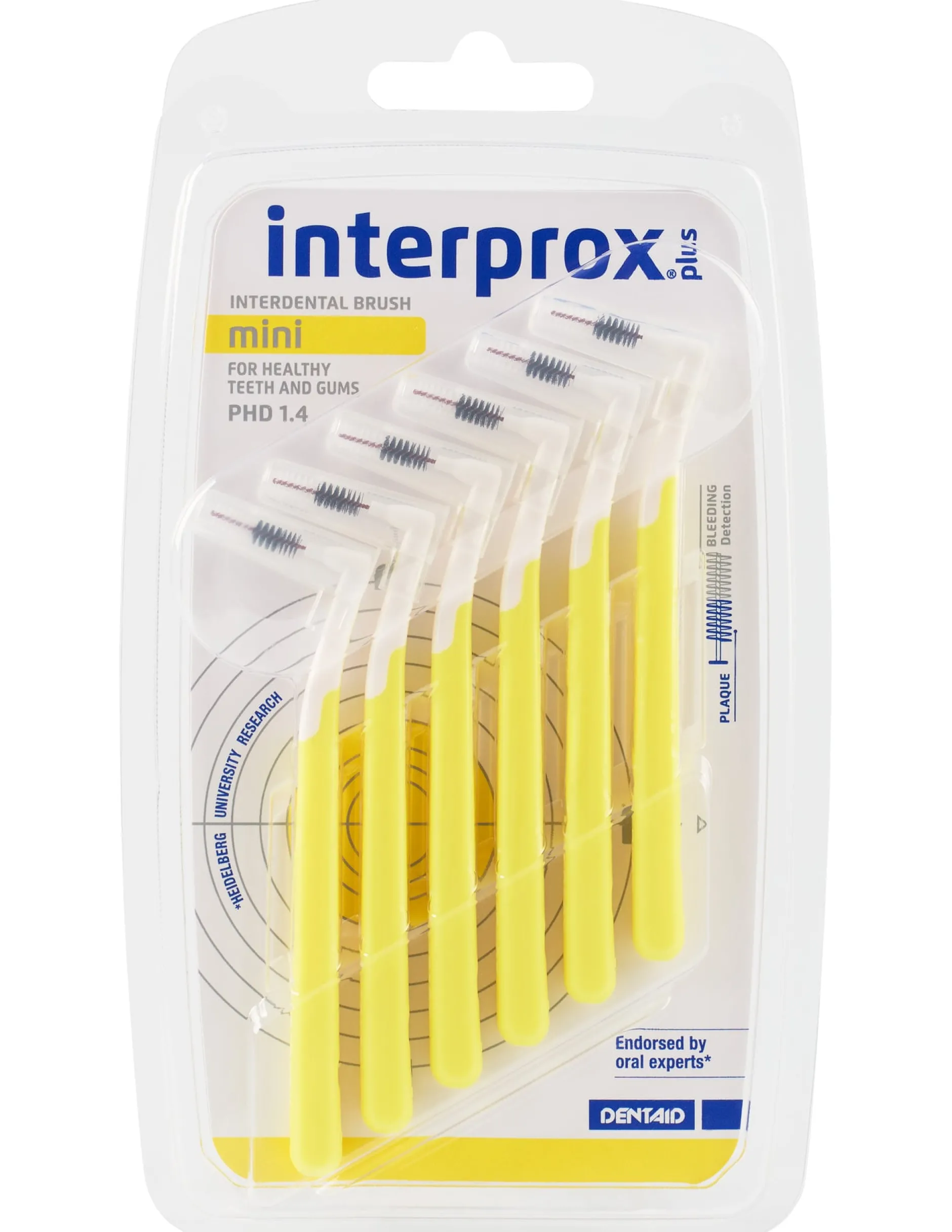 Interprox Vinkel Plus Mini Mellanrumsborste Gul 0,7 mm 6 st