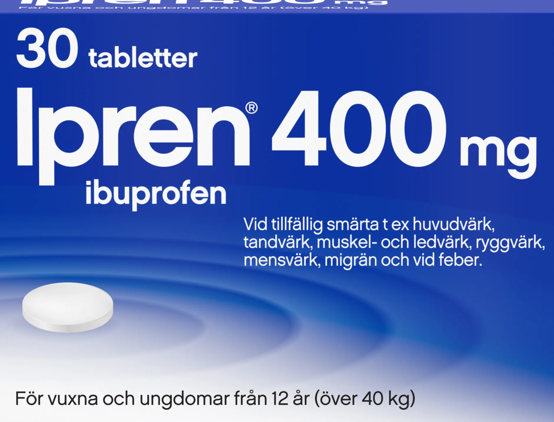Ipren 400mg Ibuprofen 30 tabletter