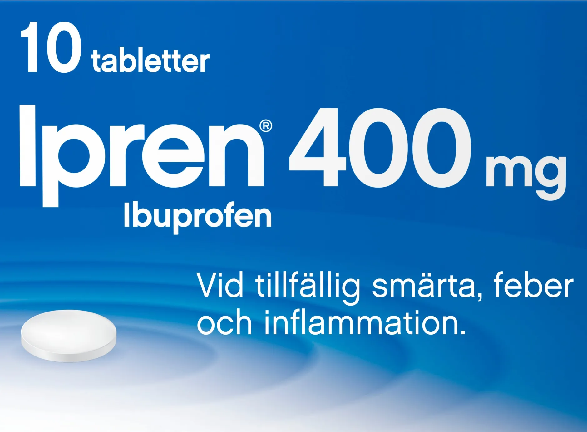Ipren 400mg Ibuprofen 10 tabletter