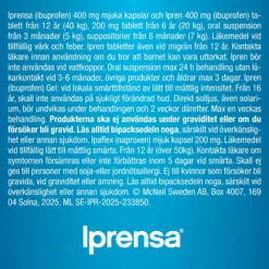 Iprensa 400mg Ibuprofen 20 mjuka kapslar