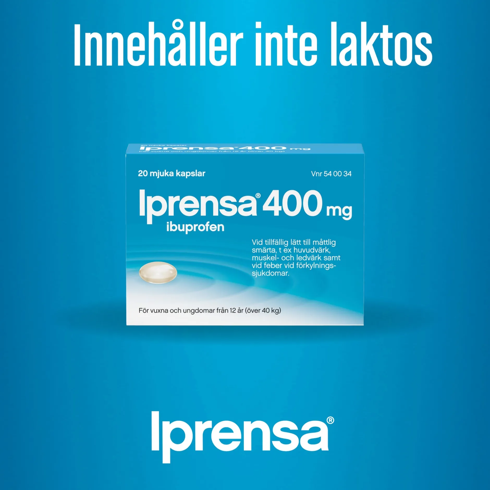 Iprensa 400mg Ibuprofen 20 mjuka kapslar