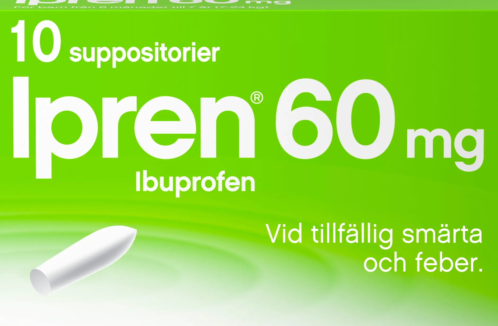 Ipren suppositorium 60mg 10 suppositorier