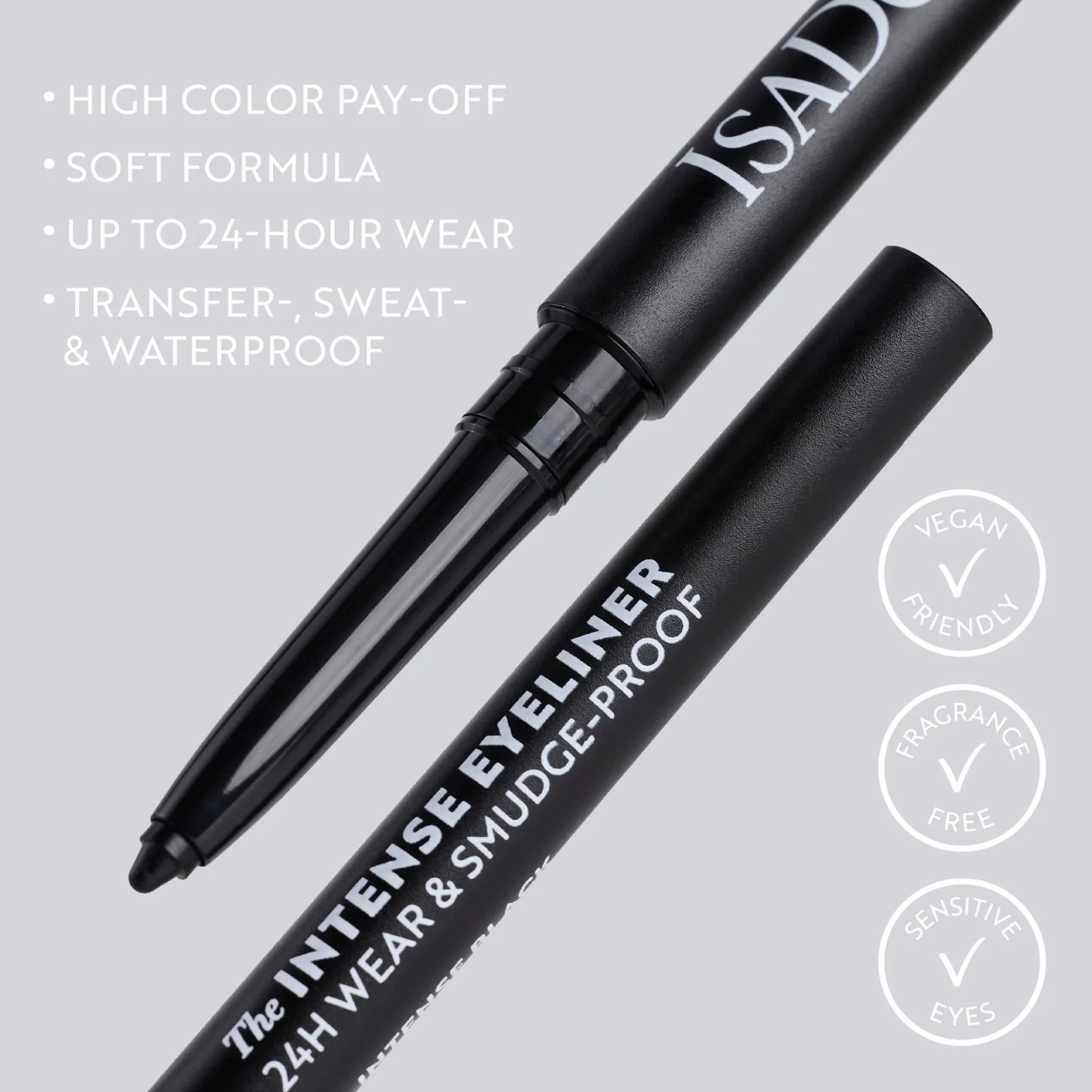 Isadora The Intense Eyeliner 24H Wear & Smudge-proof 63 Steel Gray