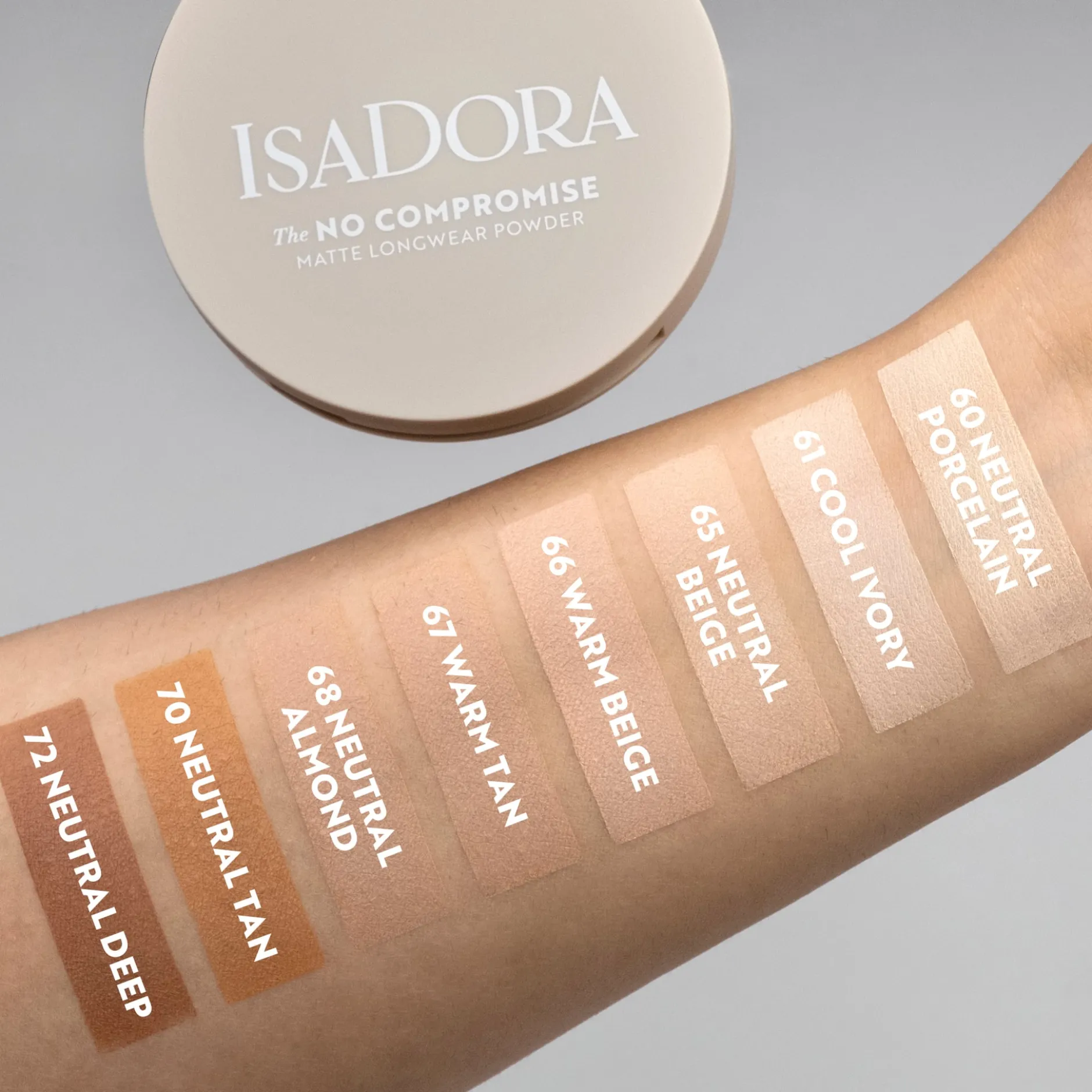 Isadora The No Compromise Matte Longwear Powder 60 Neutral Porcelain 7 g