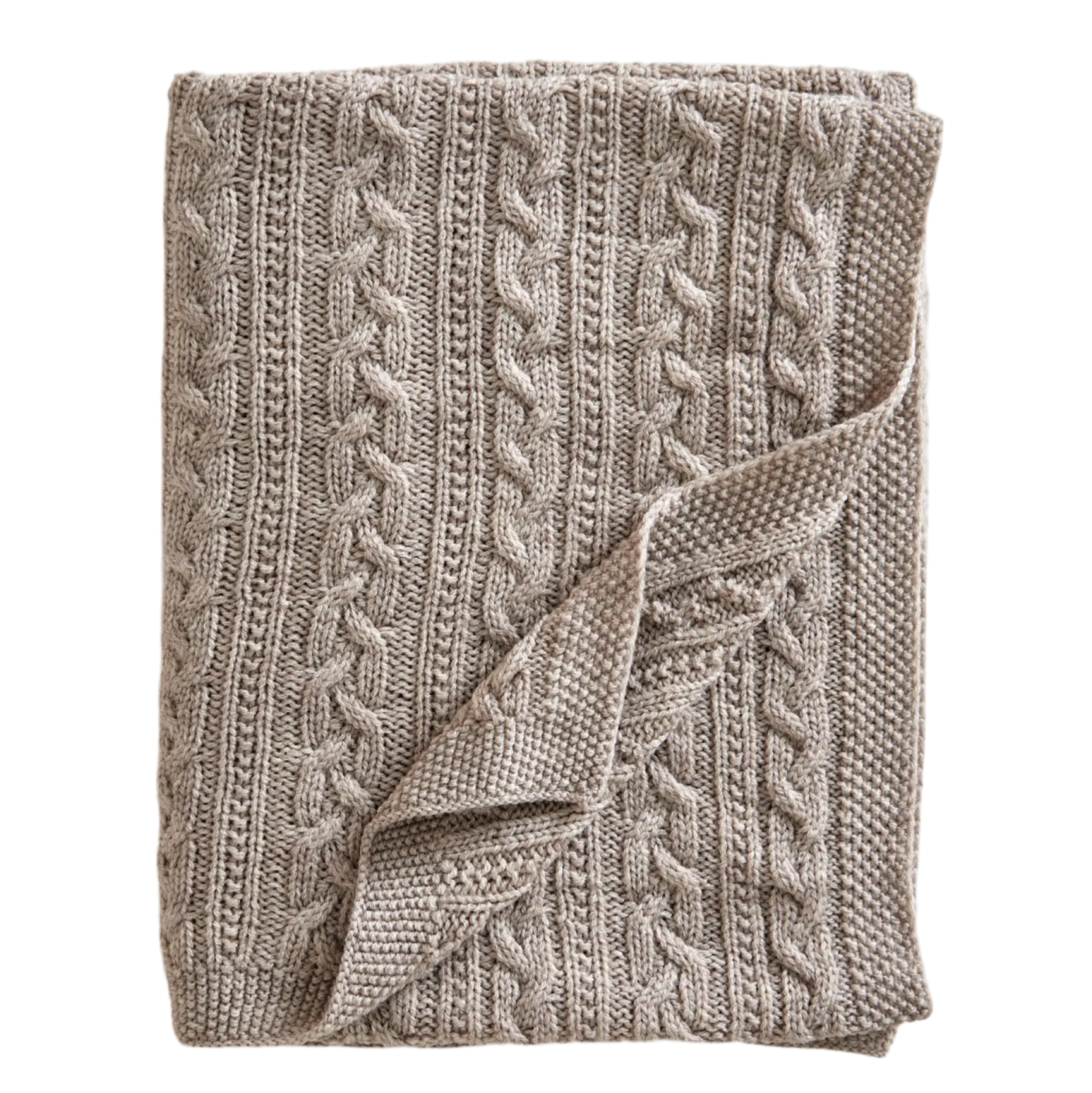 Jack o Juno Knitted Merino Wool Blanket Oatmeal