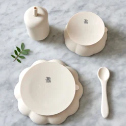 Jack o Juno Little Poppy Dining Set Cream