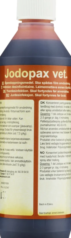Jodopax Desinfektionsmedel till djur 500 ml
