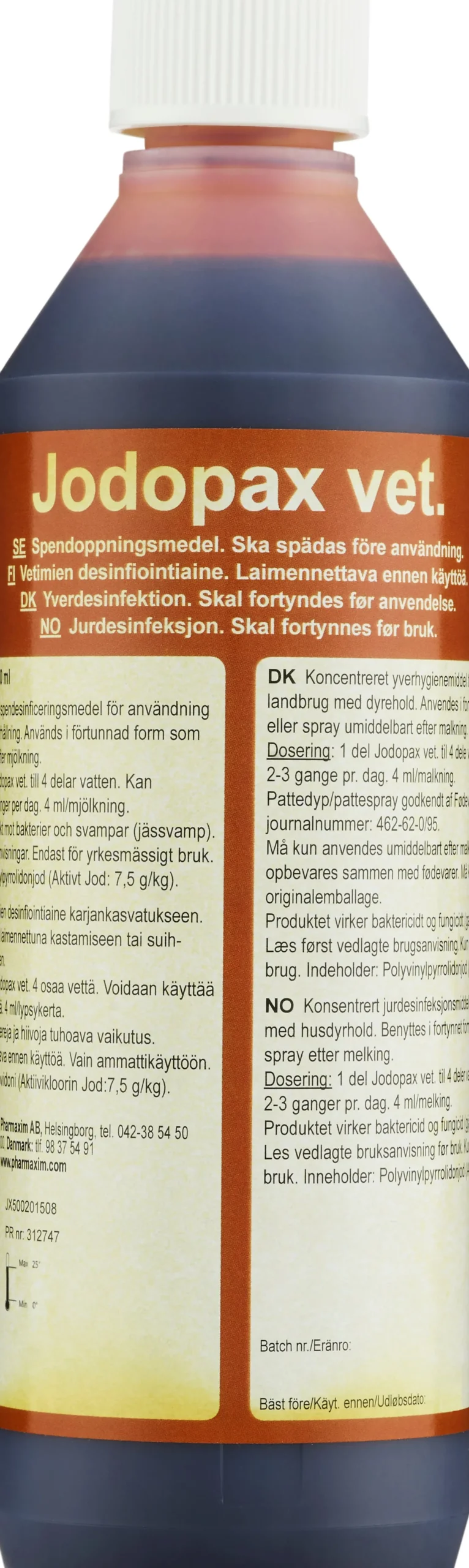 Jodopax Desinfektionsmedel till djur 500 ml
