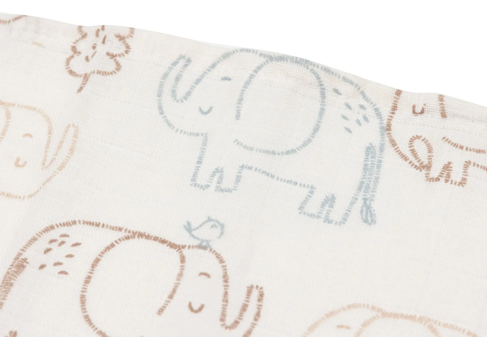 Jollein Muslinfilt 70x70 cm Elephant Tales 3 st
