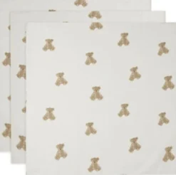 Jollein Muslinfilt 70x70cm Teddy Bear 3-pack