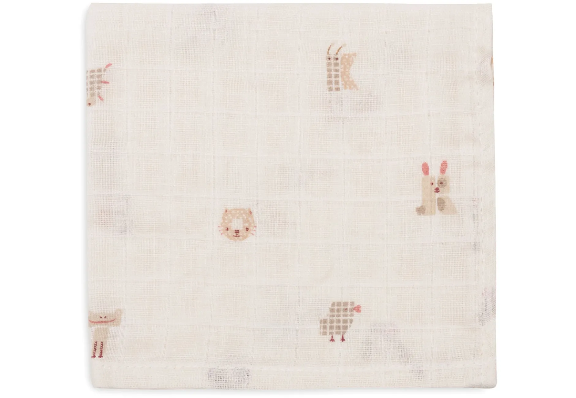 Jollein Muslin Tvättlapp 31x31 cm Animal Friends 3 st