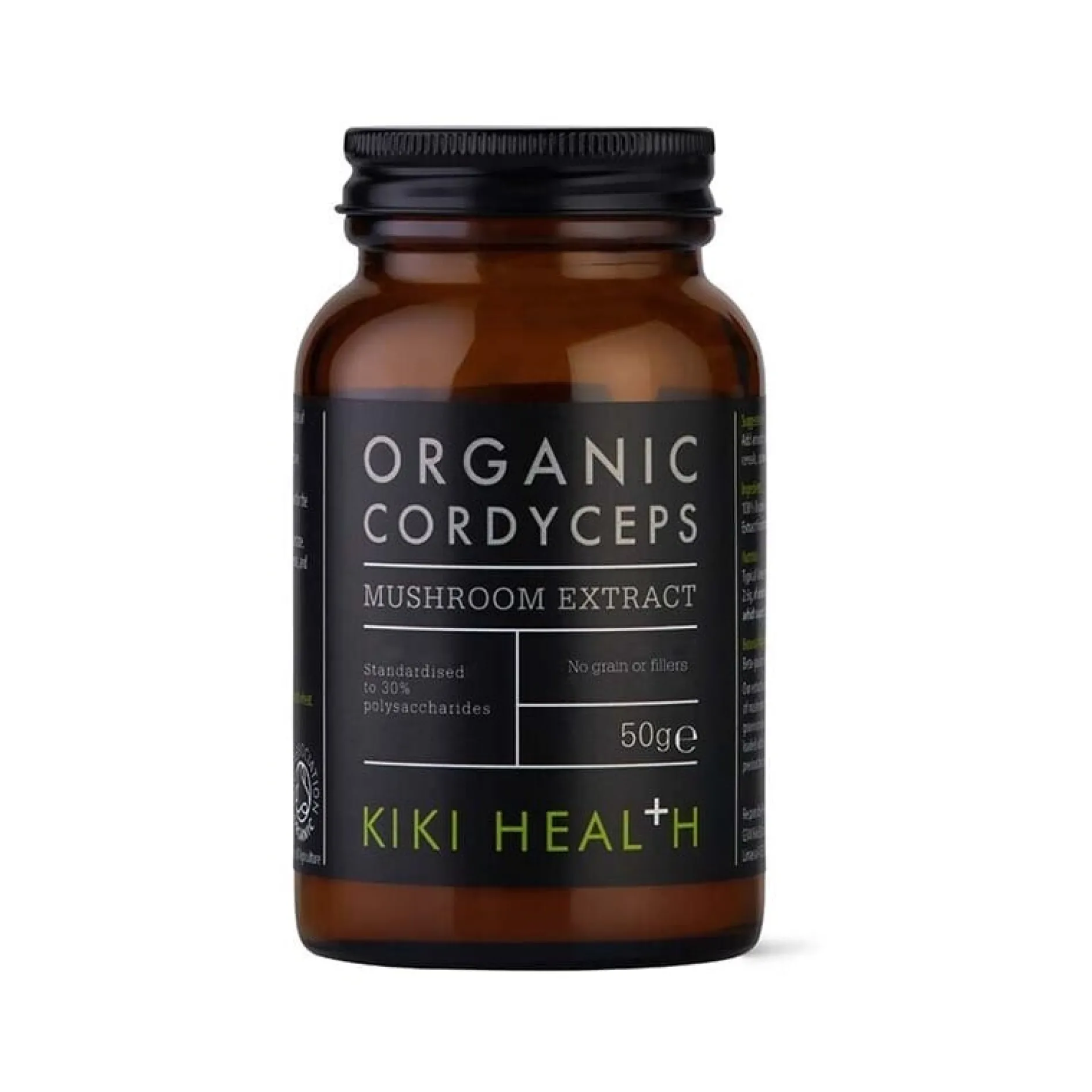 KIKI HEALTH Organic Mushroom Extract Cordyceps pulver 50g