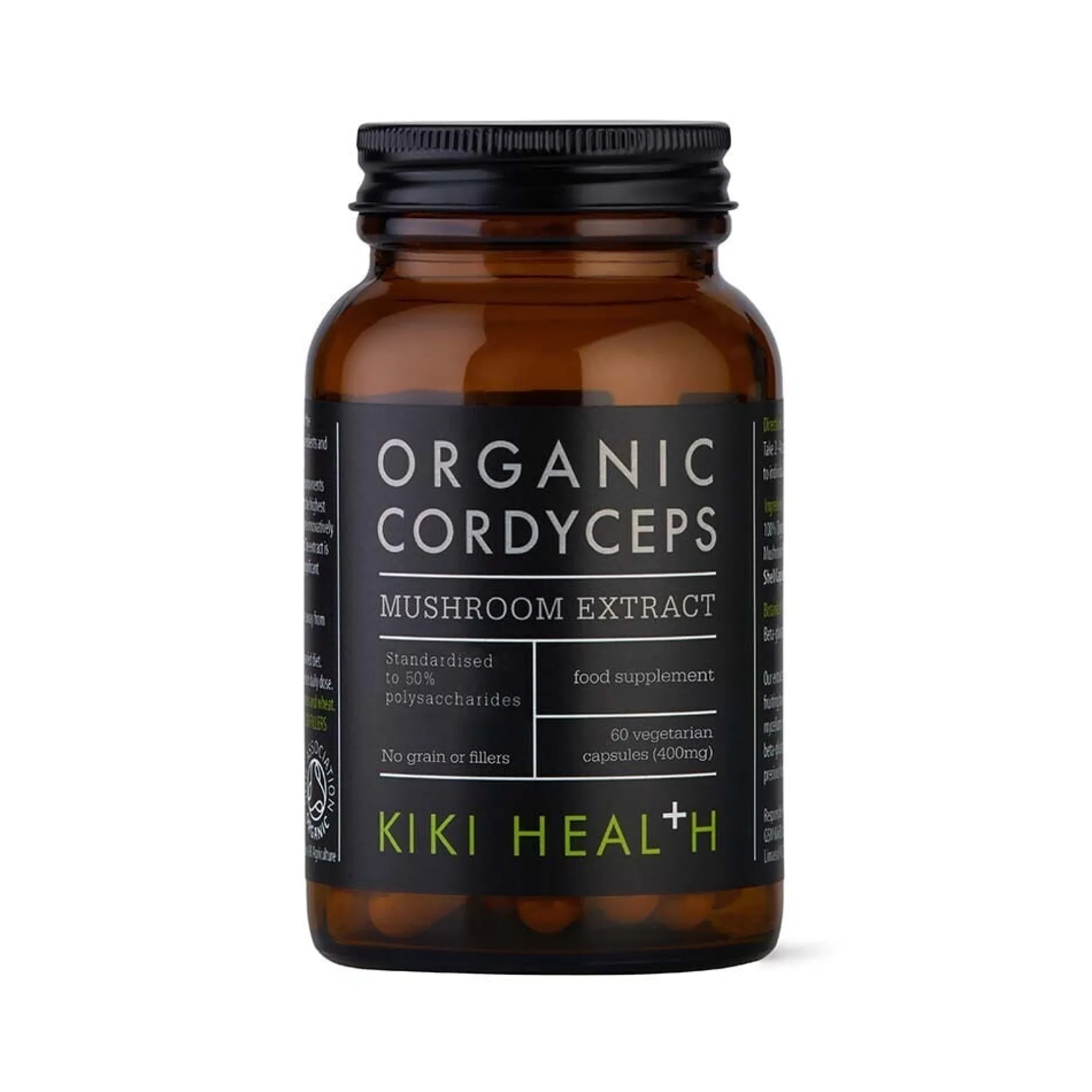 KIKI HEALTH Organic Mushroom Extract Cordyceps 60 kapslar