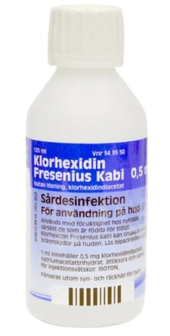 Klorhexidin Fresenius Kabi, kutan lösning 0,5 mg/ml, 125 ml