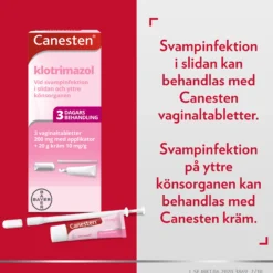 Kombinationsförpackning Vaginaltabletter 200 mg 3 st +20 g Kräm 10 mg/g