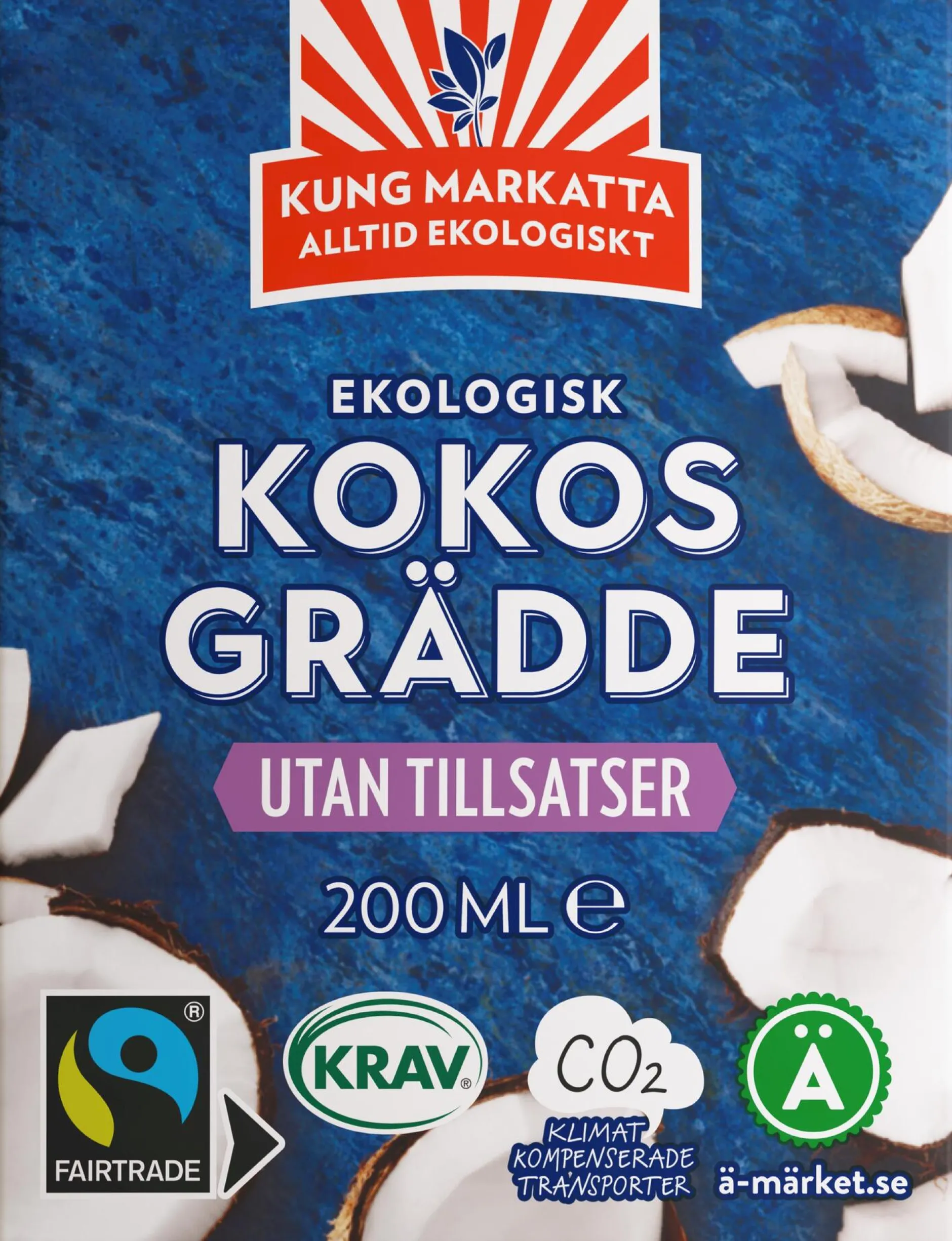 Kung Markatta Kokosgrädde 200ml