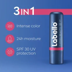 Labello Läppbalsam Caring Beauty Pink 4,8 g