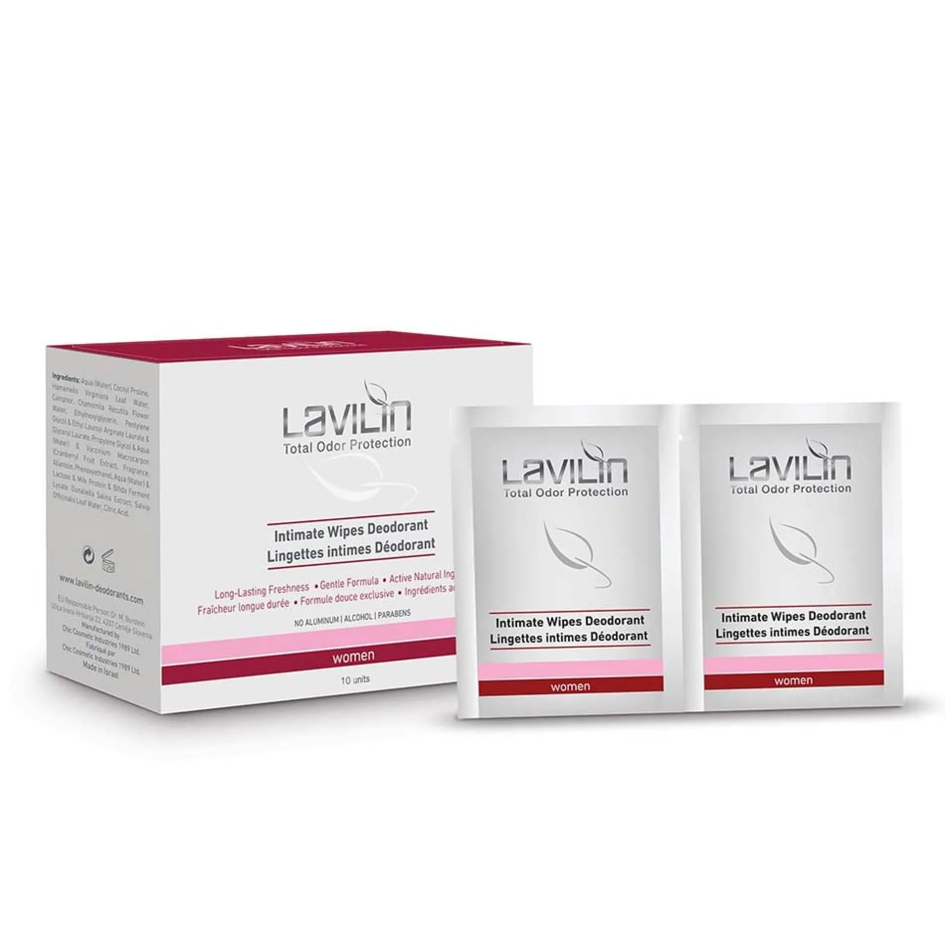 Lavilin Intimate Deodorant Wipes Probiotic 10 st