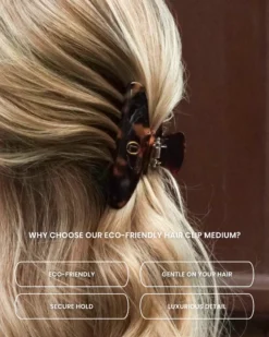 LENOITES Eco-Friendly Claw Clip Medium Bronze Leopard