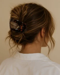 Lenoites Eco Friendly Flat Hair Clip Bronze Leopard