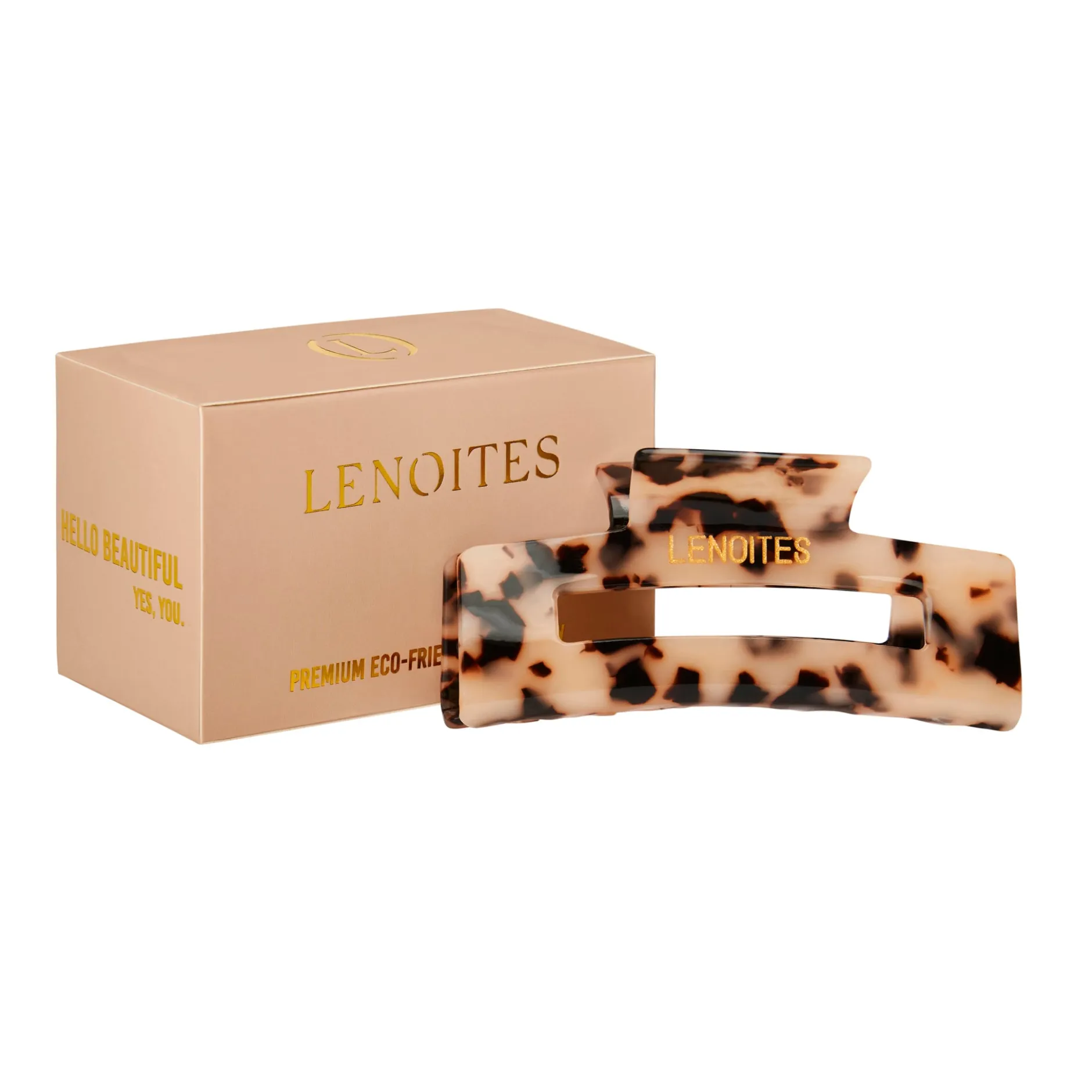 LENOITES Premium Eco-Friendly Hair Claw Nude Leopard 1 st