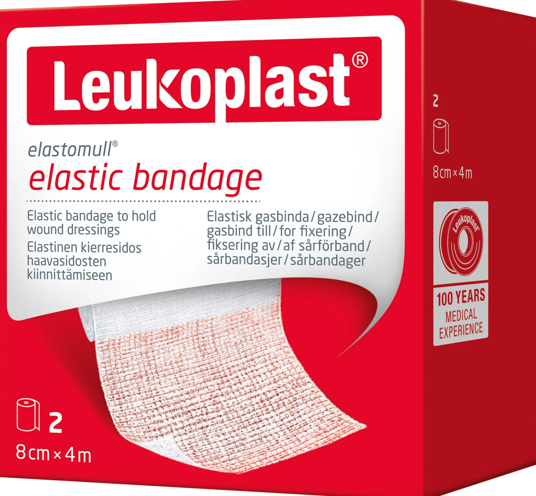 Leukoplast Elastomull 8cm x 4m 2 st
