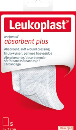 Leukoplast Leukomed Absorberande Sårförband 5 cm x 7,2 cm 5 st