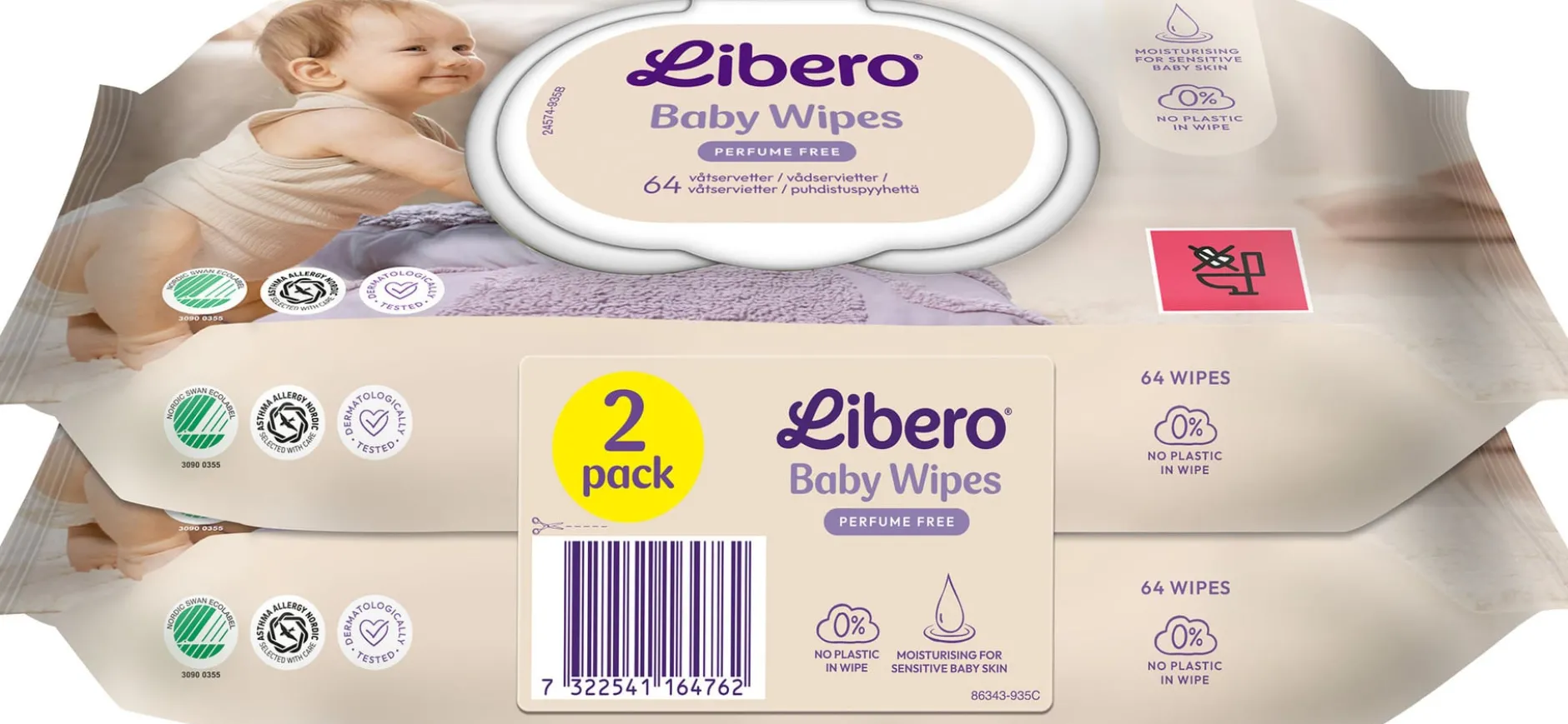 Libero Våtservetter 2-pack