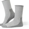 Life Wear Diabetikerstrumpa Bomull Grårandig Stl 43-45