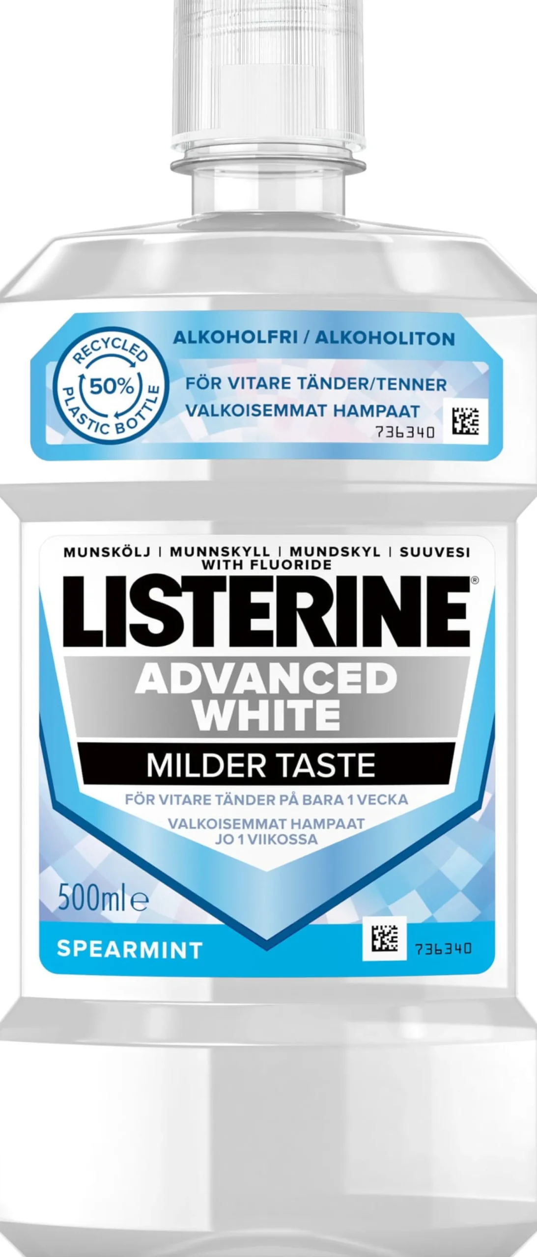 Listerine Advanced White Milder Taste 500 ml