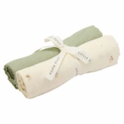 Little Dutch Muslinfilt Liten Forest Treasures & Sage 70 x 70 cm 2 st