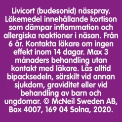 Livicort Nässpray 32 µg/dos 120 doser