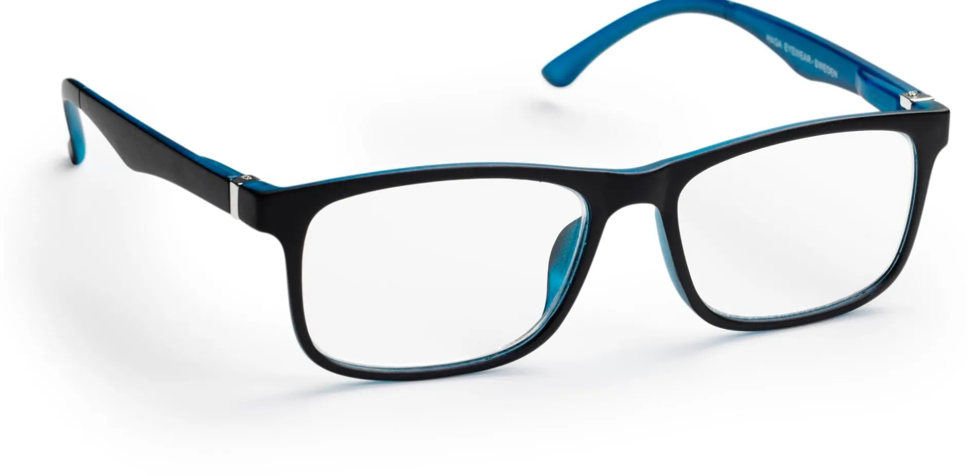 Lix by Haga Optik Stockholm Matt black/blue +2,5